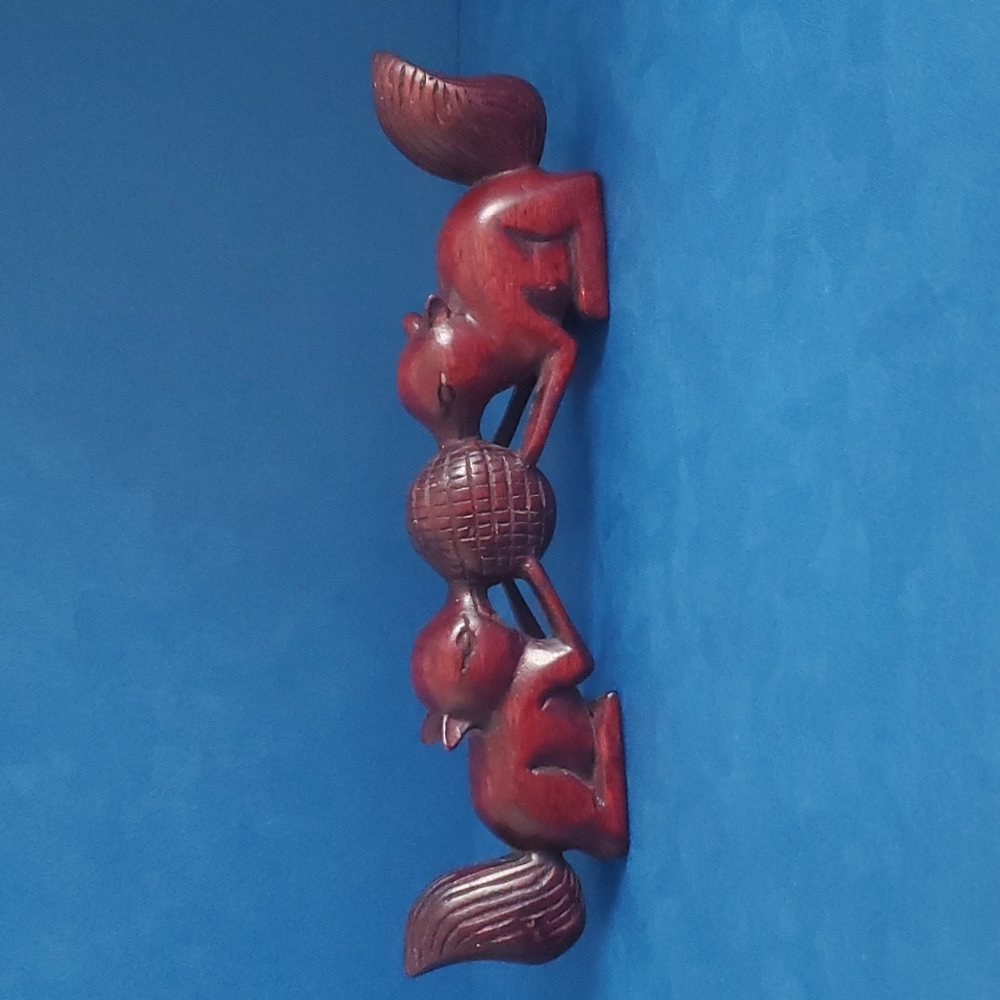 Carved Wooden Squirrels